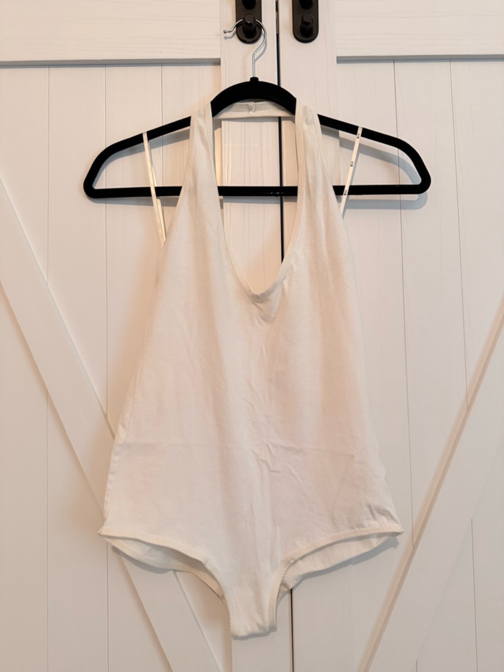Forever 21 Cream Halter Bodysuit